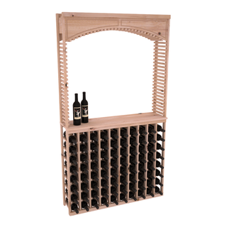 Elementcollection 42 5 Wood Wine Cellar Arch Island Rack Solid Top Combo Unstained