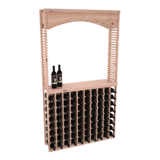 Elementcollection 42 5 Wood Wine Cellar Arch Island Rack Solid Top Combo Unstained