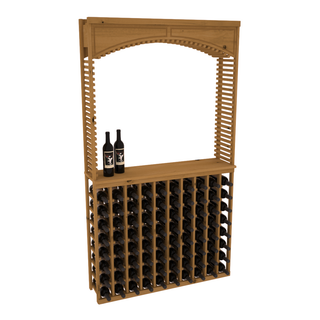 Elementcollection 42 5 Wood Wine Cellar Arch Island Rack Solid Top Combo Oak Stained