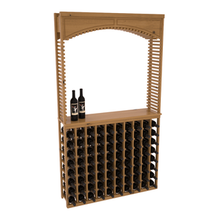 Elementcollection 42 5 Wood Wine Cellar Arch Island Rack Solid Top Combo Oak Stained