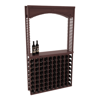 Elementcollection 42 5 Wood Wine Cellar Arch Island Rack Solid Top Combo Walnut Stained