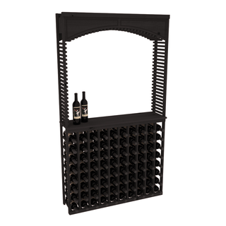 Elementcollection 42 5 Wood Wine Cellar Arch Island Rack Solid Top Combo Black Stained