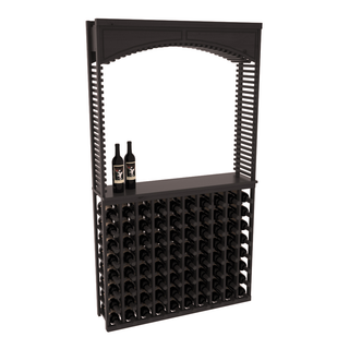 Elementcollection 42 5 Wood Wine Cellar Arch Island Rack Solid Top Combo Black Stained