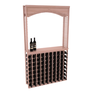 Elementcollection 42 5 Wood Wine Cellar Arch Island Rack Solid Top Combo Unstained