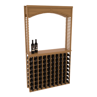 Elementcollection 42 5 Wood Wine Cellar Arch Island Rack Solid Top Combo Oak Stained