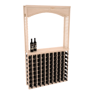 Elementcollection 42 5 Wood Wine Cellar Arch Island Rack Solid Top Combo Unstained
