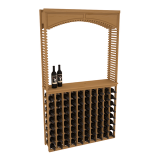 Elementcollection 42 5 Wood Wine Cellar Arch Island Rack Solid Top Combo Oak Stained