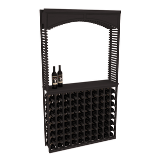Elementcollection 42 5 Wood Wine Cellar Arch Island Rack Solid Top Combo Black Stained