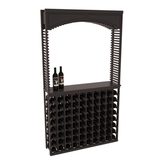 Elementcollection 42 5 Wood Wine Cellar Arch Island Rack Solid Top Combo Black Stained