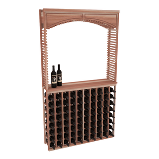 Elementcollection 42 5 Wood Wine Cellar Arch Island Rack Solid Top Combo Unstained
