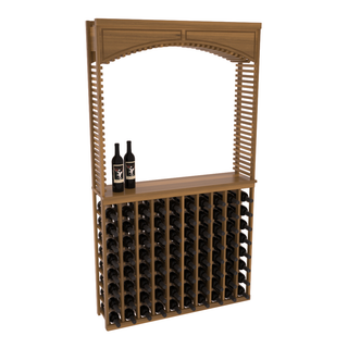 Elementcollection 42 5 Wood Wine Cellar Arch Island Rack Solid Top Combo Oak Stained