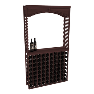 Elementcollection 42 5 Wood Wine Cellar Arch Island Rack Solid Top Combo Walnut Stained