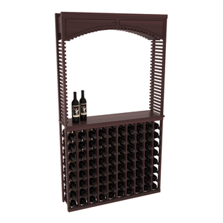 Elementcollection 42 5 Wood Wine Cellar Arch Island Rack Solid Top Combo Walnut Stained