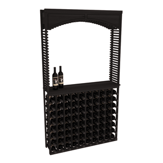 Elementcollection 42 5 Wood Wine Cellar Arch Island Rack Solid Top Combo Black Stained
