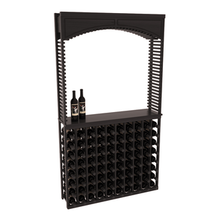 Elementcollection 42 5 Wood Wine Cellar Arch Island Rack Solid Top Combo Black Stained