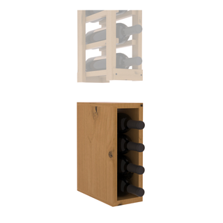 Elementcollection 1 Column Wood Wine Bin Extender Oak Stained