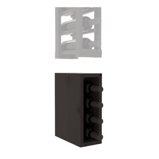 Elementcollection 1 Column Wood Wine Bin Extender Black Stained