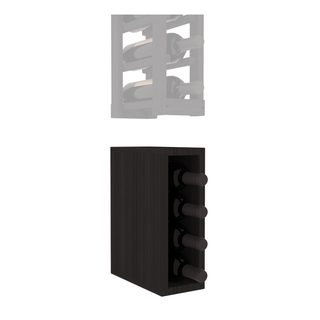 Elementcollection 1 Column Wood Wine Bin Extender Black Stained
