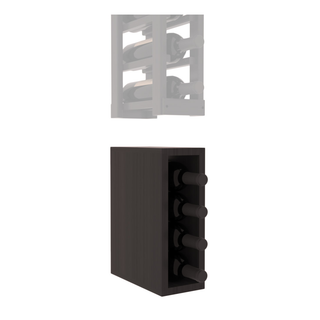 Elementcollection 1 Column Wood Wine Bin Extender Black Stained
