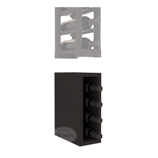 Elementcollection 1 Column Wood Wine Bin Extender Black Stained