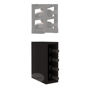 Elementcollection 1 Column Wood Wine Bin Extender Black Stained