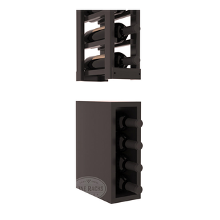 Elementcollection 1 Column Wood Wine Bin Extender Black Stained