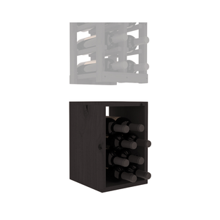 Elementcollection 2 Column Wood Wine Bin Extender Black Stained