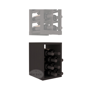 Elementcollection 2 Column Wood Wine Bin Extender Black Stained