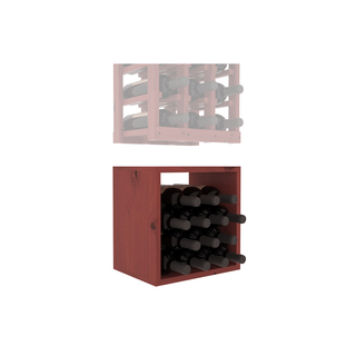 Elementcollection 3 Column Wood Wine Bin Extender Cherry Stained