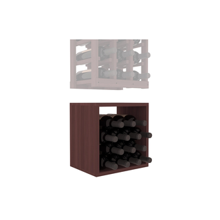 Elementcollection 3 Column Wood Wine Bin Extender Walnut Stained