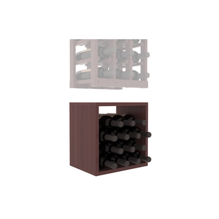 Elementcollection 3 Column Wood Wine Bin Extender Walnut Stained