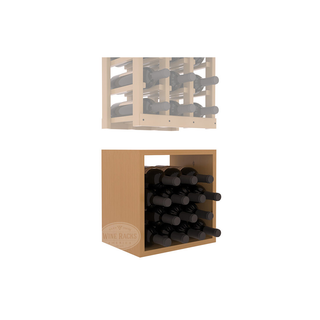 Elementcollection 3 Column Wood Wine Bin Extender Oak Stained