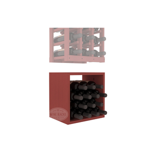 Elementcollection 3 Column Wood Wine Bin Extender Cherry Stained