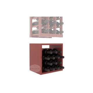 Elementcollection 3 Column Wood Wine Bin Extender Cherry Stained