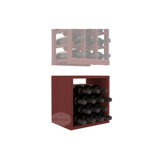 Elementcollection 3 Column Wood Wine Bin Extender Cherry Stained