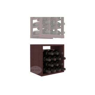 Elementcollection 3 Column Wood Wine Bin Extender Walnut Stained