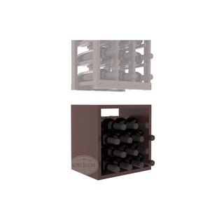 Elementcollection 3 Column Wood Wine Bin Extender Walnut Stained