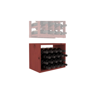 Elementcollection 4 Column Wood Wine Bin Extender Cherry Stained