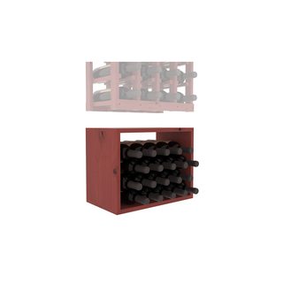Elementcollection 4 Column Wood Wine Bin Extender Cherry Stained