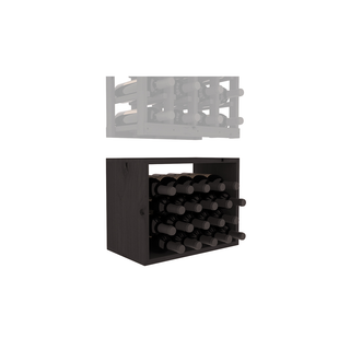 Elementcollection 4 Column Wood Wine Bin Extender Black Stained