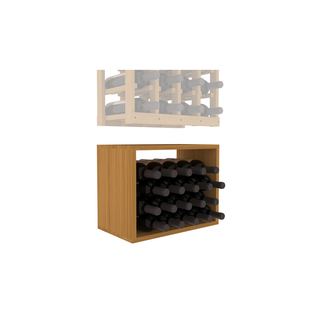 Elementcollection 4 Column Wood Wine Bin Extender Oak Stained