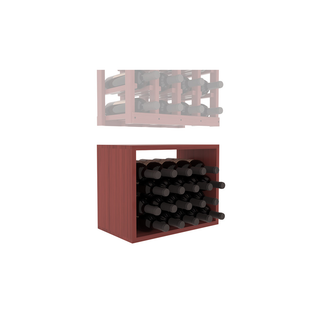 Elementcollection 4 Column Wood Wine Bin Extender Cherry Stained