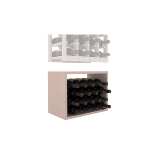 Elementcollection 4 Column Wood Wine Bin Extender Greywash Stained