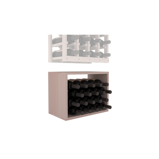 Elementcollection 4 Column Wood Wine Bin Extender Greywash Stained
