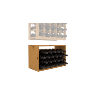 Elementcollection 5 Column Wood Wine Bin Extender Oak Stained
