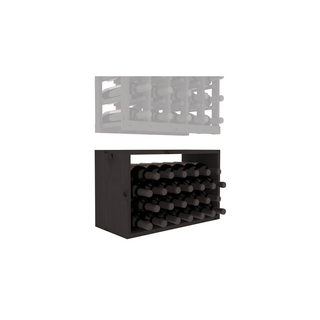Elementcollection 5 Column Wood Wine Bin Extender Black Stained
