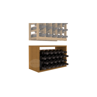 Elementcollection 5 Column Wood Wine Bin Extender Oak Stained