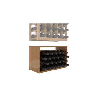 Elementcollection 5 Column Wood Wine Bin Extender Oak Stained