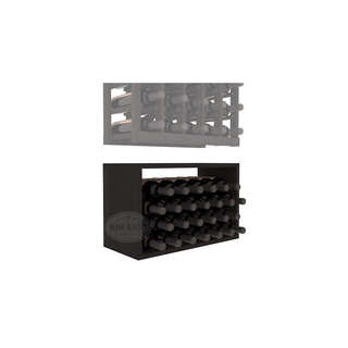 Elementcollection 5 Column Wood Wine Bin Extender Black Stained