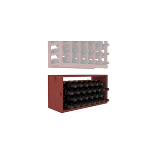 Elementcollection 6 Column Wood Wine Bin Extender Cherry Stained